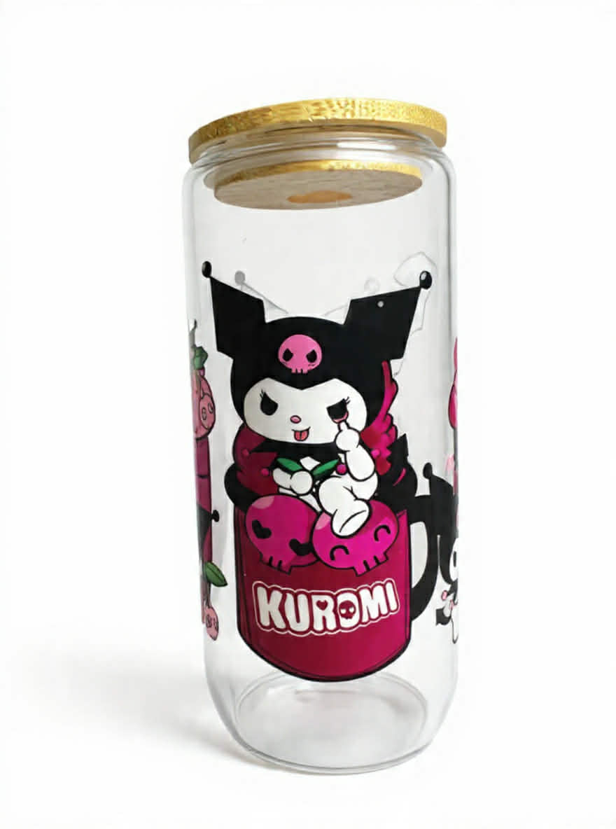 kuromi 16oz glass tumbler